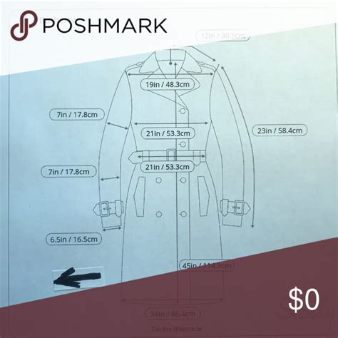 burberry marystow double breasted trench coat|Burberry trench coat measurement chart.